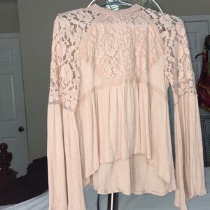 Pink long sleeve blouse